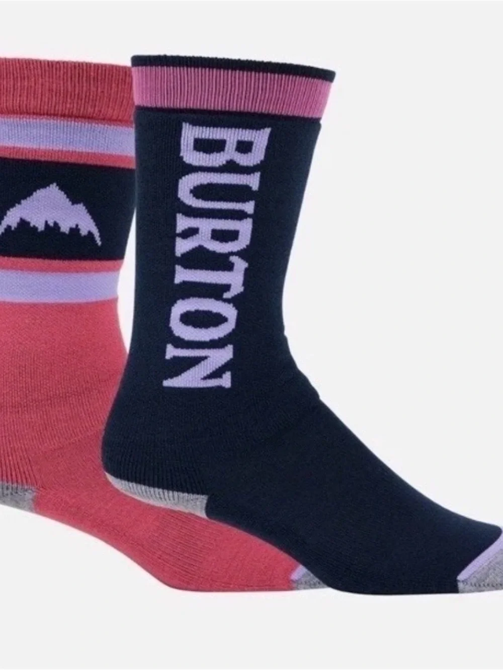 2 Pair Burton Weekend Midweight Kids Small/Medium 12.5-1.5 Fuchsia Fusion Socks